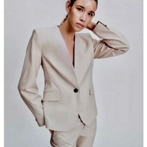 Zara Cream Blazer Suit Jacket